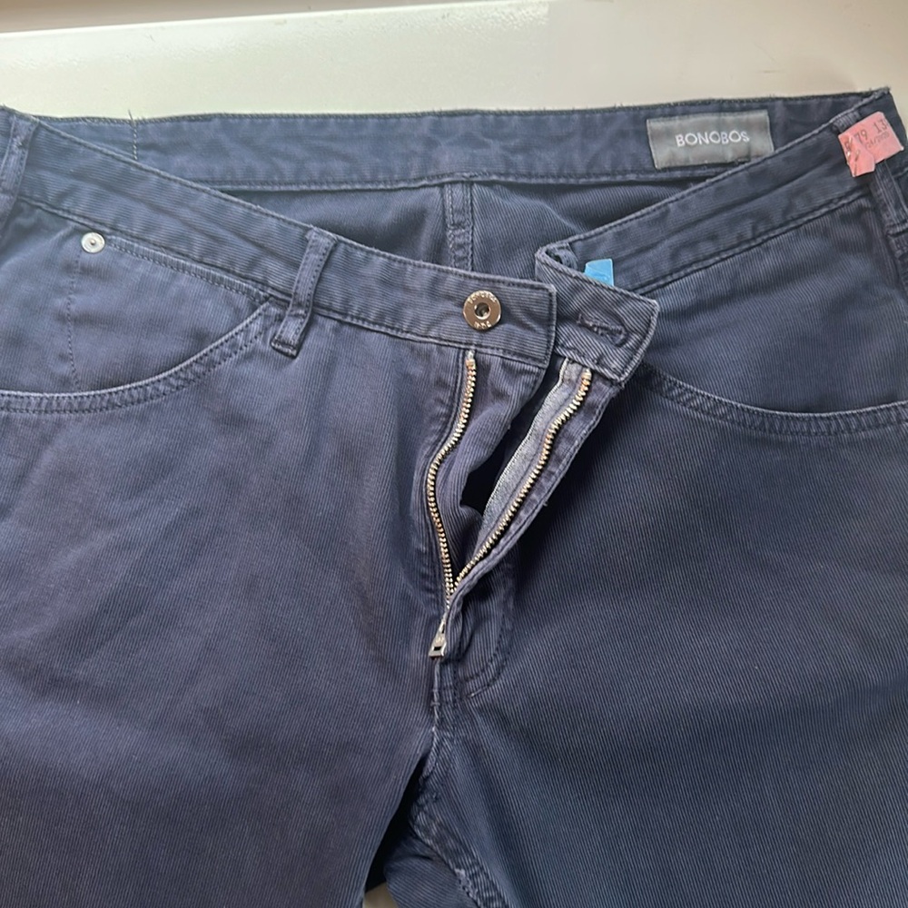 Bonobos 34x32 tailored pant/jeans, navy